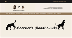 Desktop Screenshot of boernersbloodhounds.com