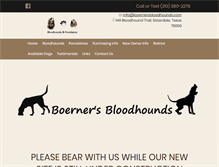 Tablet Screenshot of boernersbloodhounds.com